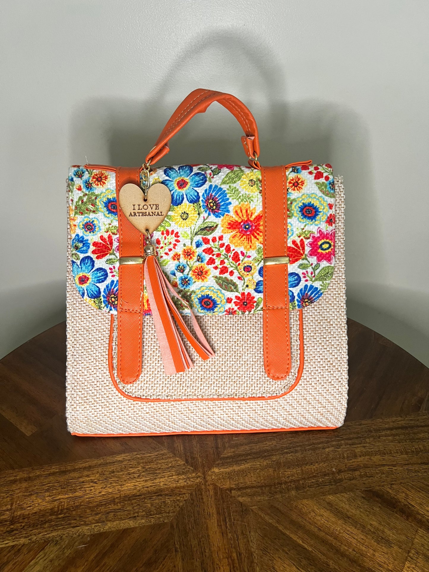 Double strap flowers Handbag