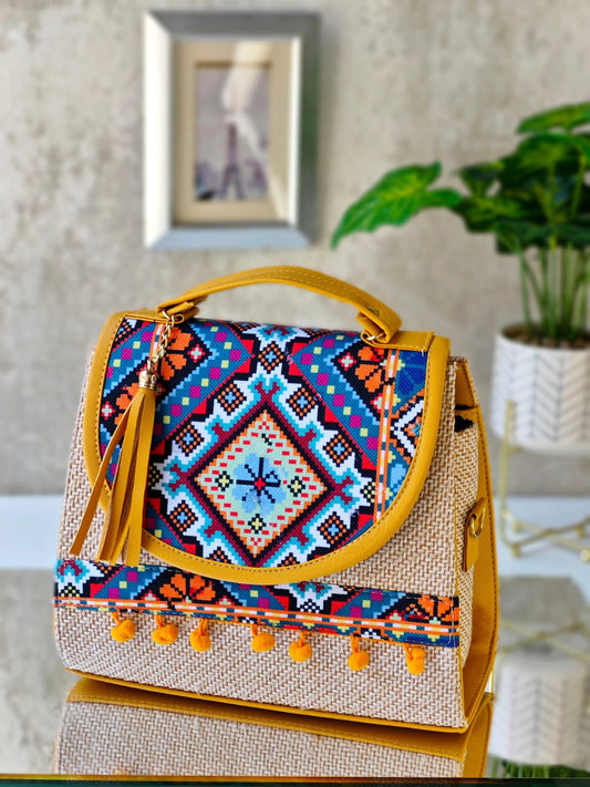 Mexican yellow Handbag