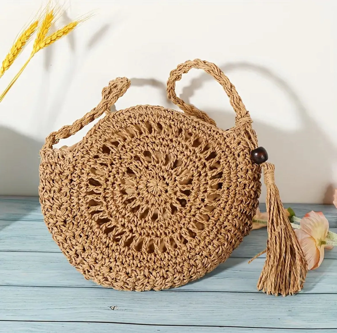 Brown tropical purse