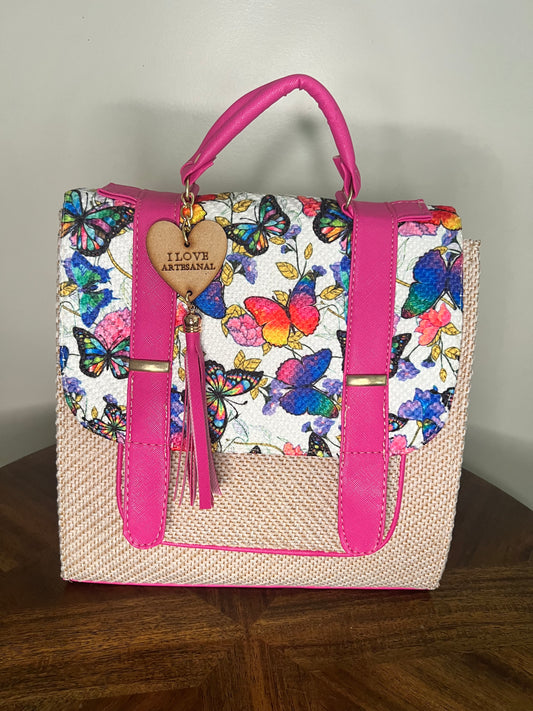 Pink Butterfly Handbag